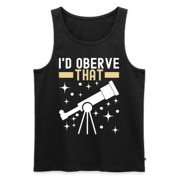Astronomer Astronomy - Men's Premium Organic Tank Top - black - Front - AI Model Male 178 light (178cm)