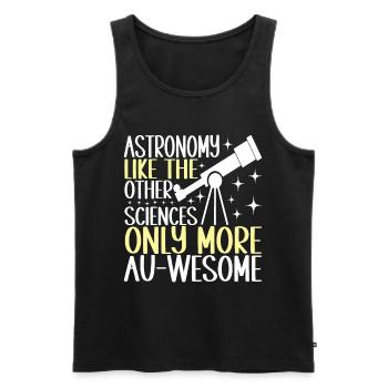 Astronomer Astronomy - Men's Premium Organic Tank Top - black - Front - Michal (187cm)