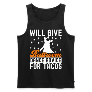Ballroom Dance Ballroom Dancers Ballroom Dancers - Men's Premium Organic Tank Top - black - Front - AI Model Male 178 light (178cm)