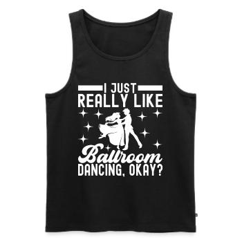 Ballroom Dance Ballroom Dancers Ballroom Dancers - Men's Premium Organic Tank Top - black - Front - AI Model Male 178 light (178cm)