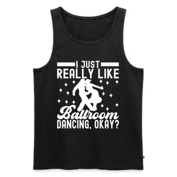 Ballsaal Tanz Ballsaaltänzer Gesellschaftstänzer - Männer Premium Bio Tank Top - Schwarz - Vorne - Michal (187cm)