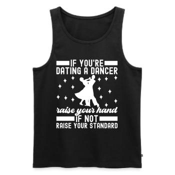Ballroom Dance Ballroom Dancers Ballroom Dancers - Men's Premium Organic Tank Top - black - Front - AI Model Male 178 light (178cm)