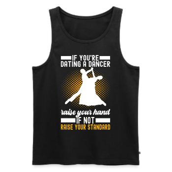 Ballroom Dance Ballroom Dancers Ballroom Dancers - Men's Premium Organic Tank Top - black - Front - AI Model Male 178 light (178cm)