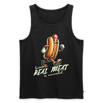Independence Day American Flag Funny - Men's Premium Organic Tank Top - black - Front - AI Model Male 178 light (178cm)