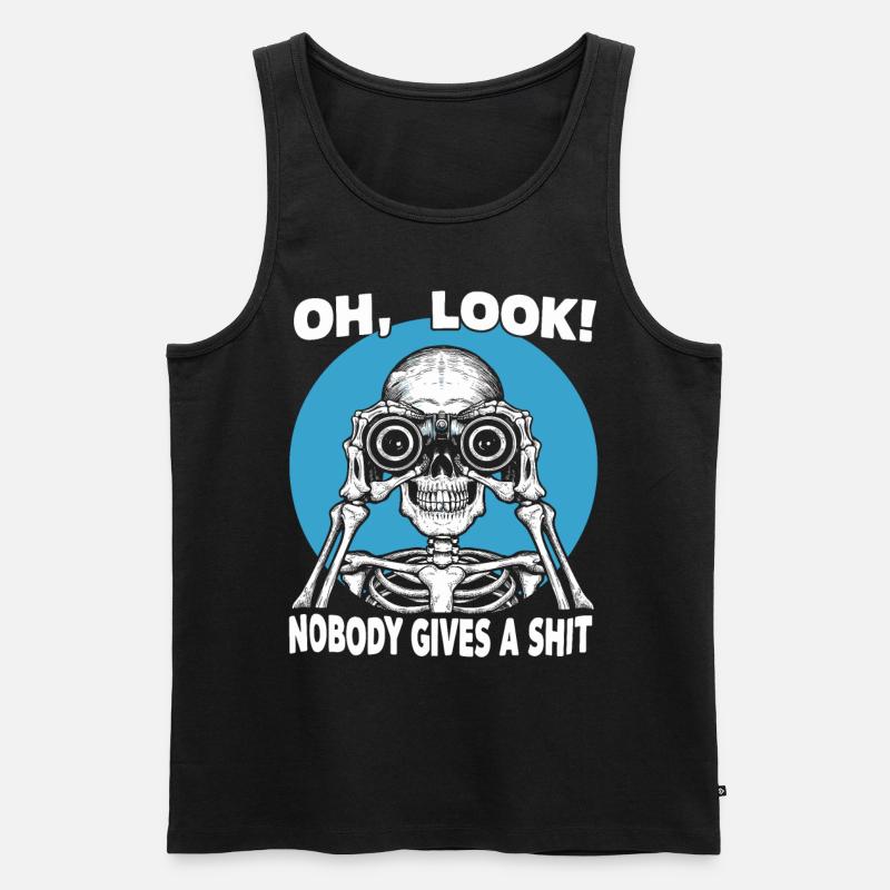 Funny skeleton design - Men's Premium Organic Tank Top - black