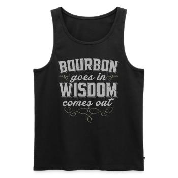 Lustiges Bourbon-wisdom-t-shirt - Männer Premium Bio Tank Top - Schwarz - Vorne - Michal (187cm)