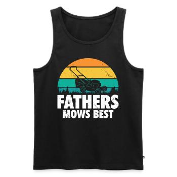 T-shirt drôle de papa pour l’entretien de la pelouse - Débardeur bio Premium Homme - noir - Devant - Michal (187cm)