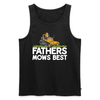 T-shirt drôle de papa pour l’entretien de la pelouse - Débardeur bio Premium Homme - noir - Devant - Michal (187cm)