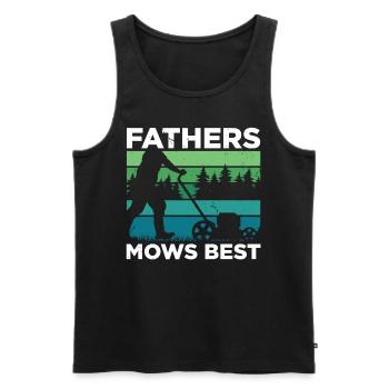 T-shirt drôle de papa pour l’entretien de la pelouse - Débardeur bio Premium Homme - noir - Devant - Michal (187cm)