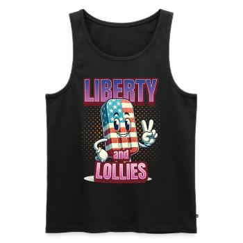 Liberty And Lollies 4th Of July Memorial Day - Männer Premium Bio Tank Top - Schwarz - Vorne - Michal (187cm)