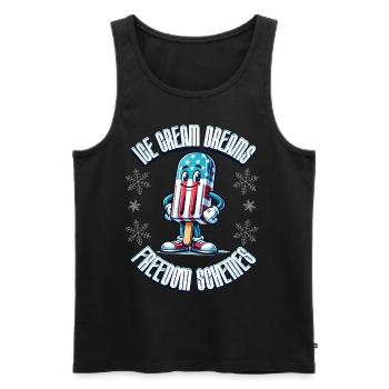 Lustiges Eis 4th Of July Memorial Day - Männer Premium Bio Tank Top - Schwarz - Vorne - AI Model Male 178 light (178cm)