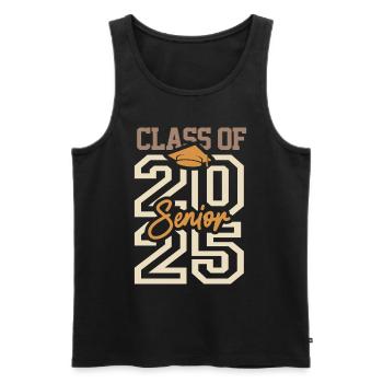 Abschlussfeier der Abschlussklasse 2025 der Abschlussklasse 2025 - Männer Premium Bio Tank Top - Schwarz - Vorne - AI Model Male 178 light (178cm)