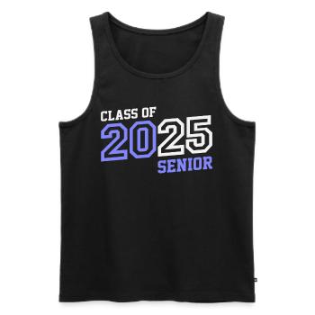 Senior 2025 Class of 2025 - Men's Premium Organic Tank Top - black - Front - AI Model Male 178 light (178cm)