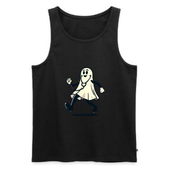 Infirmière drôle Infirmière gériatrique Fantôme d’Halloween - Débardeur bio Premium Homme - noir - Devant - Michal (187cm)