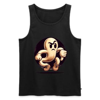 Cool Ghost Gives Thumbs Down Halloween Party - Men's Premium Organic Tank Top - black - Front - Michal (187cm)