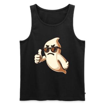 Cool Ghost Lustiger Halloween Party Spass - Männer Premium Bio Tank Top - Schwarz - Vorne - Michal (187cm)