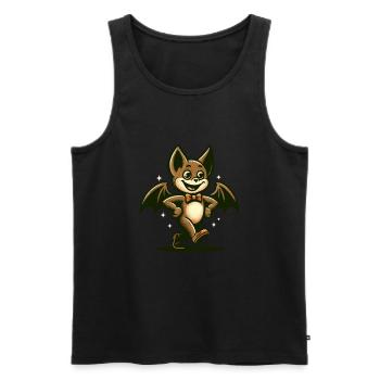 Funny Halloween Party Spooky Haunting Season - Men's Premium Organic Tank Top - black - Front - Michal (187cm)