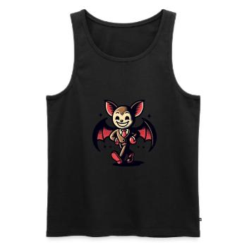 Drôle Halloween Party Vampire Style Vampire - Débardeur bio Premium Homme - noir - Devant - Michal (187cm)