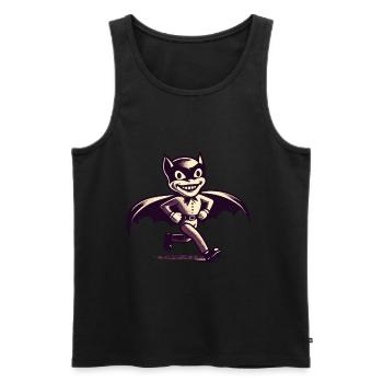 Funny Halloween Party Spooky Haunting - Men's Premium Organic Tank Top - black - Front - Michal (187cm)