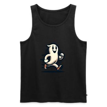 Lustiger Vintage Geist Retro Kunst Stil - Männer Premium Bio Tank Top - Schwarz - Vorne - Michal (187cm)