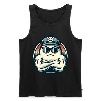 Cool Ghost Muscular Bodybuilder Lustige Halloween - Männer Premium Bio Tank Top - Schwarz - Vorne - AI Model Male 178 light (178cm)