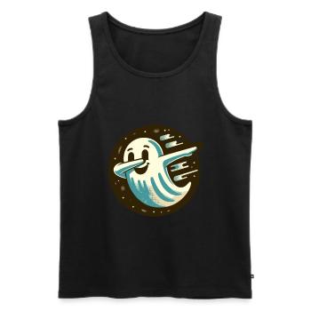 Lustiger Halloween Party Gruselige Spuk Saison - Männer Premium Bio Tank Top - Schwarz - Vorne - Michal (187cm)