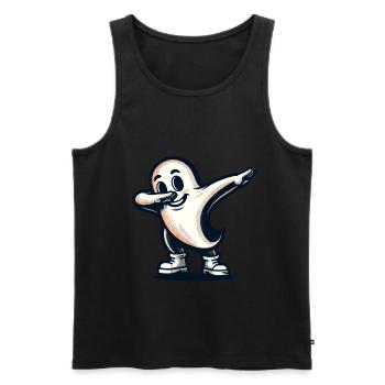 Funny Halloween Party Spooky Haunting Season - Men's Premium Organic Tank Top - black - Front - Michal (187cm)