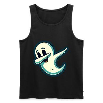 Funny Halloween Party Spooky Haunting - Men's Premium Organic Tank Top - black - Front - Michal (187cm)