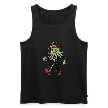 Drôle Cthulhu Politicien Dystopique Kraken - Débardeur bio Premium Homme - noir - Devant - AI Model Male 178 light (178cm)