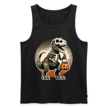 TRex Dinosaure Zombie Halloween Costume - Débardeur bio Premium Homme - noir - Devant - Michal (187cm)