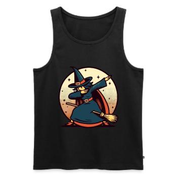 Dabbende Hexe Dabbing Hexen Design Halloween - Männer Premium Bio Tank Top - Schwarz - Vorne - AI Model Male 178 light (178cm)