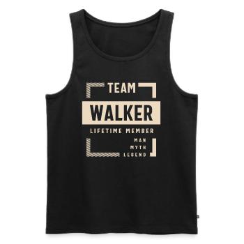 Team Walker Lifetime Member Name Walker - Men's Premium Organic Tank Top - black - Front - Michal (187cm)