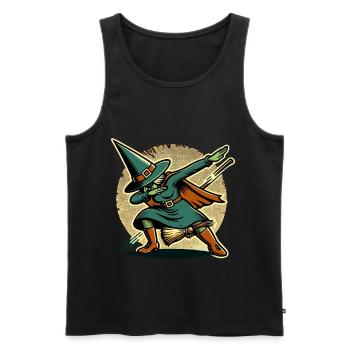Dabbende Hexe Halloween Kostüm Deko - Männer Premium Bio Tank Top - Schwarz - Vorne - AI Model Male 178 light (178cm)