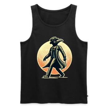 Plague Doctor Vintage Pest Doktor Halloween Kostüm - Männer Premium Bio Tank Top - Schwarz - Vorne - Michal (187cm)