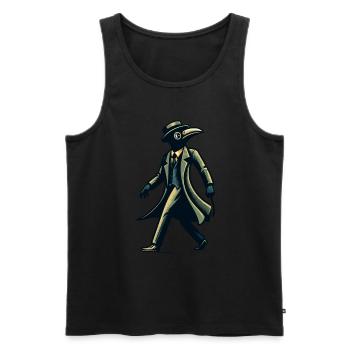 Gruseliges Halloween Streetwear Plague Doctor - Männer Premium Bio Tank Top - Schwarz - Vorne - AI Model Male 178 light (178cm)