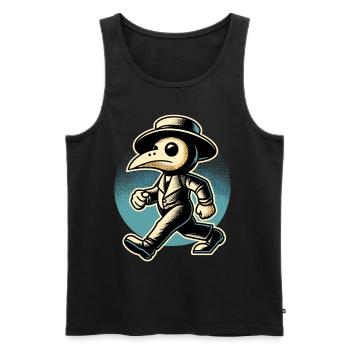 Rétro Vintage Dessin animé Halloween Costume Décoration - Débardeur bio Premium Homme - noir - Devant - Michal (187cm)