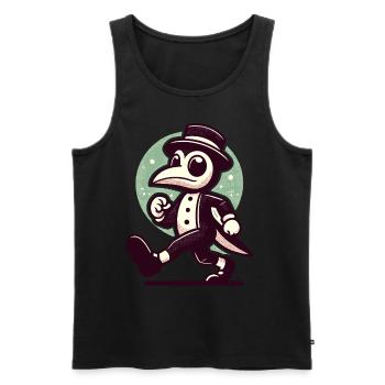 Rétro Vintage Dessin animé Halloween Costume Décoration - Débardeur bio Premium Homme - noir - Devant - Michal (187cm)