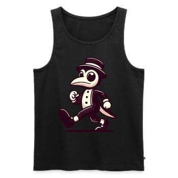 Rétro Vintage Dessin animé Halloween Costume Décoration - Débardeur bio Premium Homme - noir - Devant - Michal (187cm)