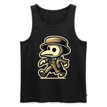 Retro Vintage Cartoon Halloween Kostüm Deko - Männer Premium Bio Tank Top - Schwarz - Vorne - Michal (187cm)