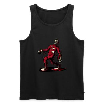 Retro Vintage Stil Halloween Zombie Kostüm Deko - Männer Premium Bio Tank Top - Schwarz - Vorne - AI Model Male 178 light (178cm)