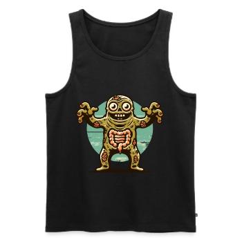 Halloween Kostüm Deko Gruseliges Party Design - Männer Premium Bio Tank Top - Schwarz - Vorne - Michal (187cm)