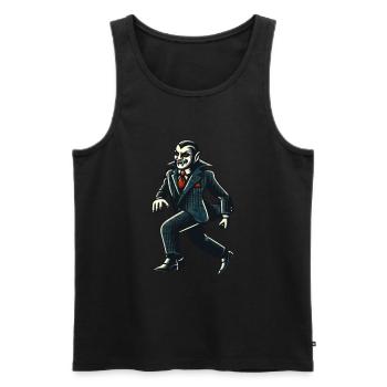 Vampire Rétro Vintage Style Halloween Costume Décoration - Débardeur bio Premium Homme - noir - Devant - Michal (187cm)