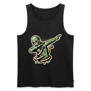 Dabbing Zombie Funny Dabbing Design Funny - Men's Premium Organic Tank Top - black - Front - Michal (187cm)