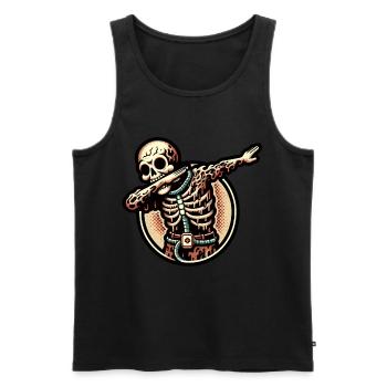 Dabbing Zombie Funny Dabbing Design - Men's Premium Organic Tank Top - black - Front - Michal (187cm)