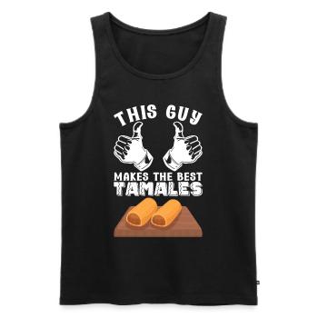 Tamale Cuisine mexicaine Tamale Lover - Débardeur bio Premium Homme - noir - Devant - Michal (187cm)