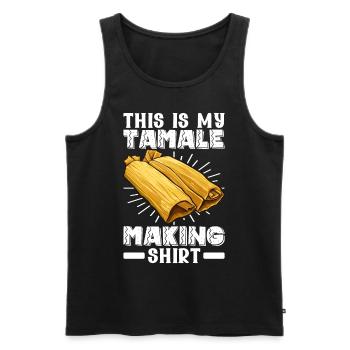 Tamale Cuisine mexicaine Tamale Lover - Débardeur bio Premium Homme - noir - Devant - Michal (187cm)