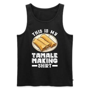 Tamale Cuisine mexicaine Tamale Lover - Débardeur bio Premium Homme - noir - Devant - Michal (187cm)