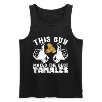Tamale Cuisine mexicaine Tamale Lover - Débardeur bio Premium Homme - noir - Devant - Michal (187cm)
