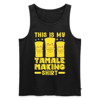 Tamale Cuisine mexicaine Tamale Lover - Débardeur bio Premium Homme - noir - Devant - Michal (187cm)