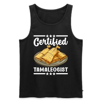 Tamale Mexikanisches Essen Tamale Liebhaber - Männer Premium Bio Tank Top - Schwarz - Vorne - Michal (187cm)